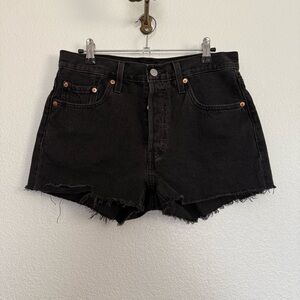 Levi’s 501 Distressed Button Fly Shorts 28